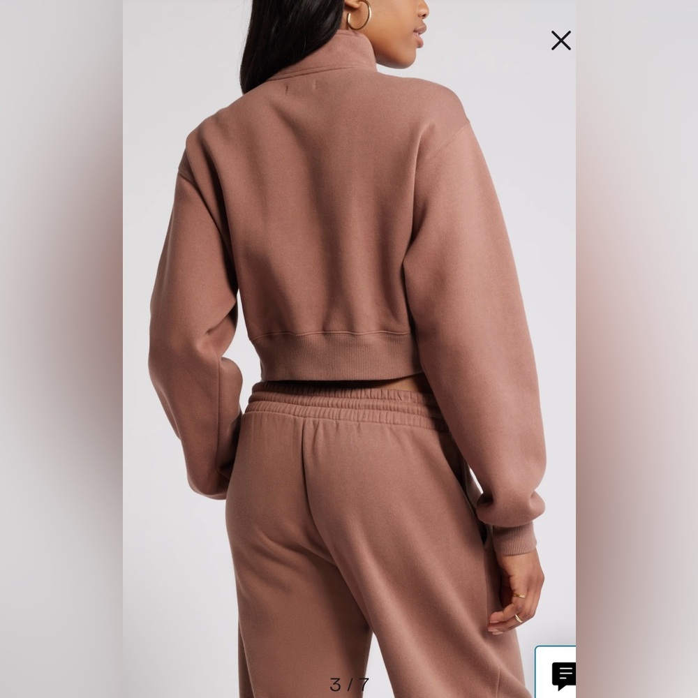 BP brown topaz cropped quarter zip (A2-24)‎ - Picture 4 of 7